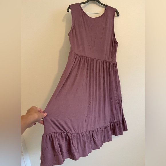 Lil Better Women Mauve Sleeveless Sundress Pleated Flowy Casual Preppy 2XL Chic - Picture 16 of 16